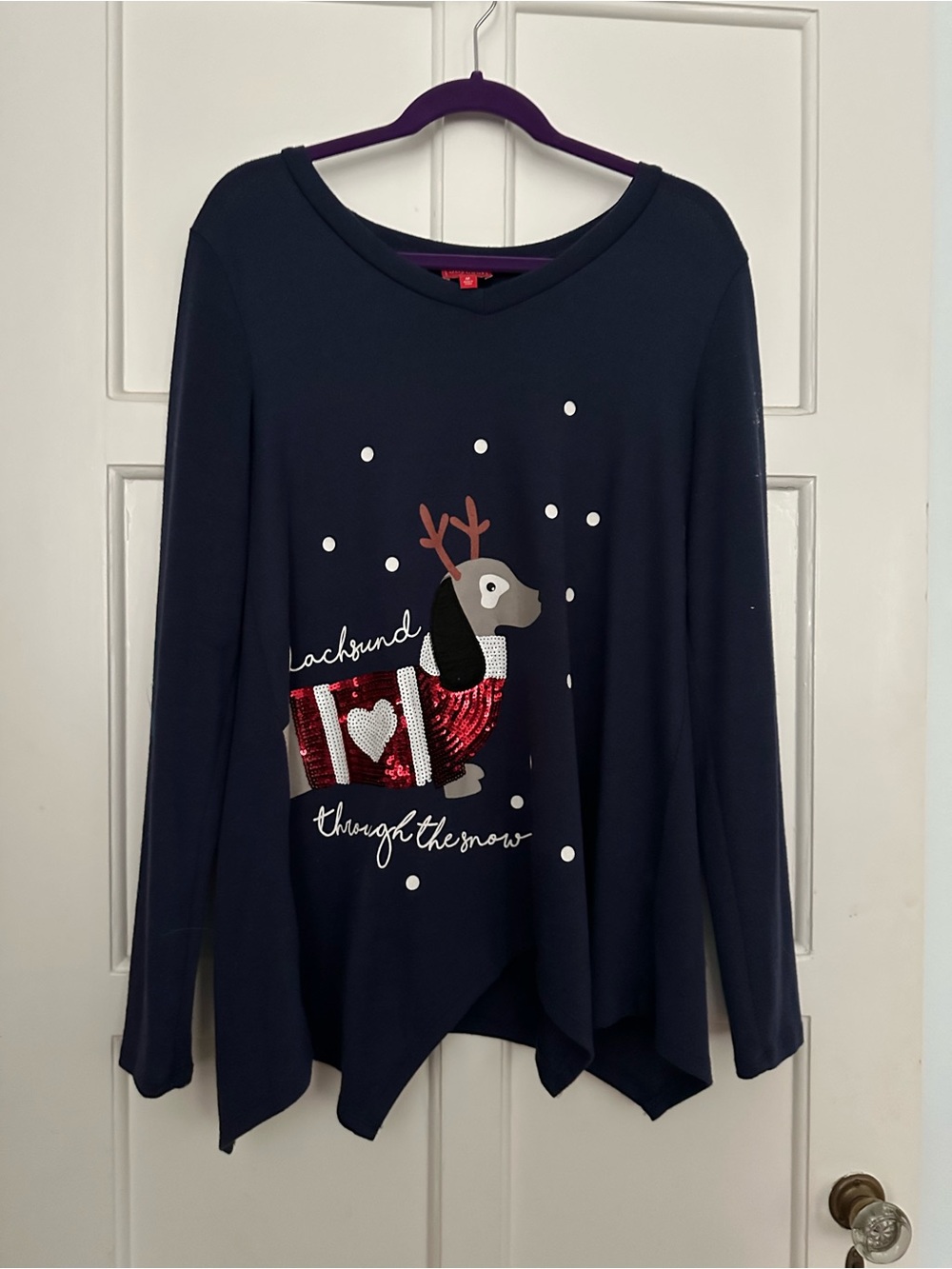 Joyland Dachshund holiday shirt M